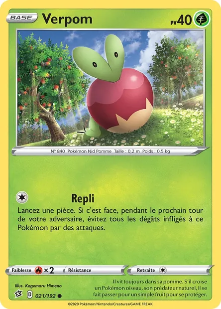 Verpom, carte Pokémon RCL 21 — extension Clash des Rebelles