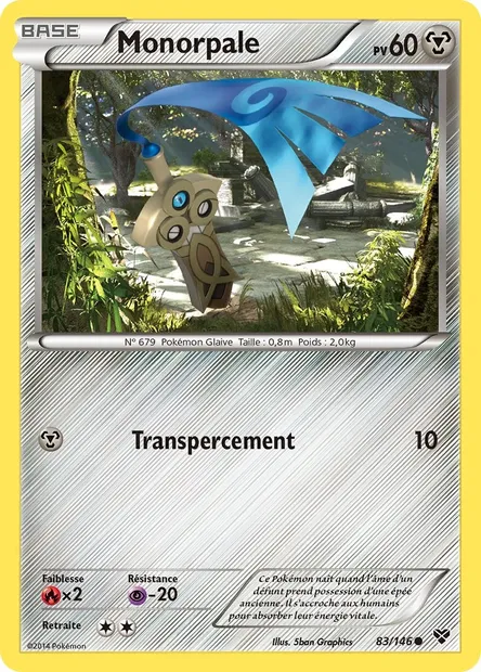 Monorpale, carte Pokémon XY 83 — extension XY