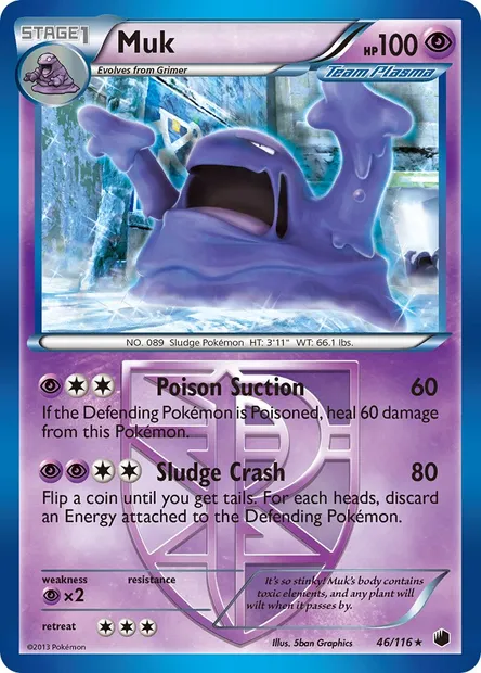 Muk, Pokémon card PLF 46 — Plasma Freeze set