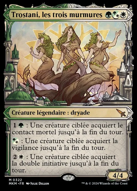 Trostani, les trois murmures, carte Magic MKM 322 — extension Murders at Karlov Manor
