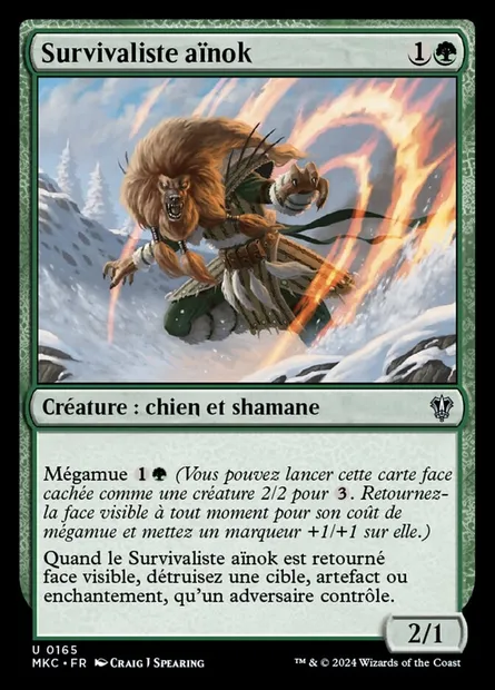 Survivaliste aïnok, carte Magic MKC 165 — extension Murders at Karlov Manor Commander