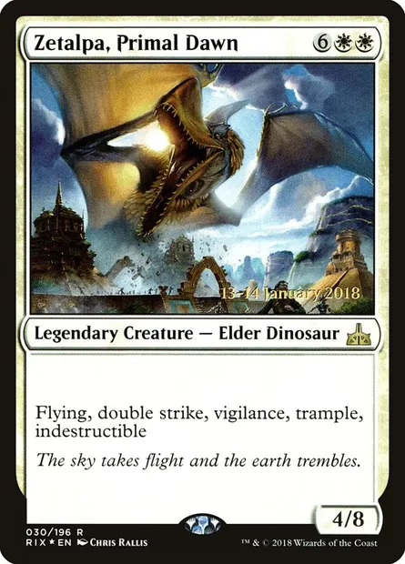 Zetalpa, Primal Dawn, Magic card PRIX 30s — Rivals of Ixalan Promos set