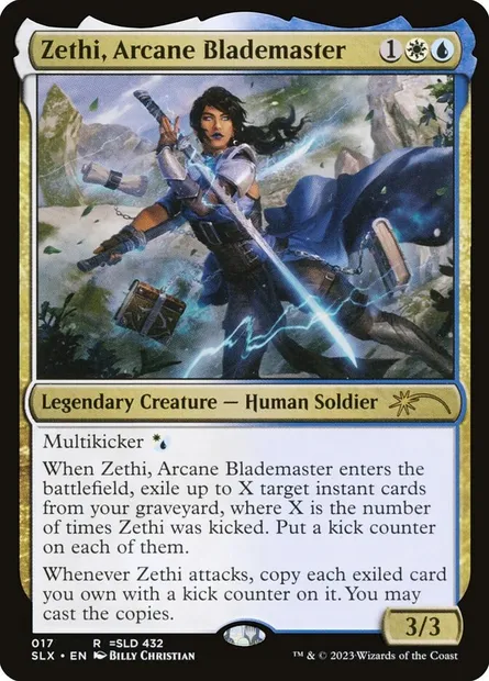 Zethi, Arcane Blademaster, carte Magic SLX 17 — extension Universes Within