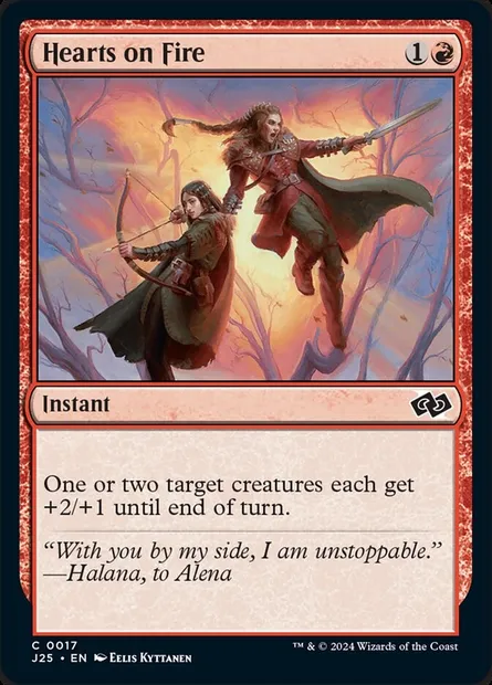 Hearts on Fire, Magic card J25 17 — Foundations Jumpstart set