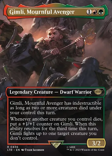 Gimli, Mournful Avenger, Magic card LTR 436 — The Lord of the Rings: Tales of Middle-earth set