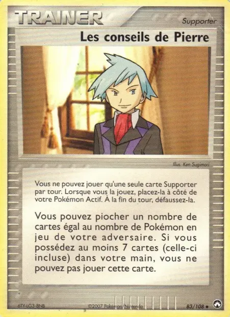 Les conseils de Pierre, carte Pokémon PK 83 — extension EX Gardiens du Pouvoir
