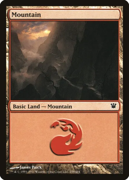 Mountain, Magic card ISD 259 — Innistrad set