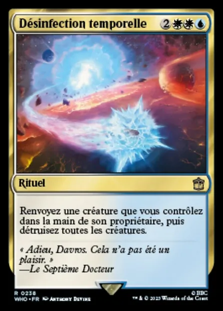 Désinfection temporelle, carte Magic WHO 238 — extension Doctor Who
