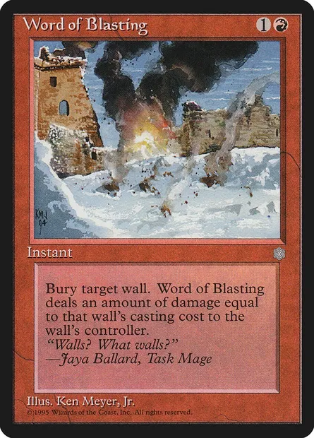 Mot de déflagration, carte Magic ICE 224 — extension Ere Glaciaire