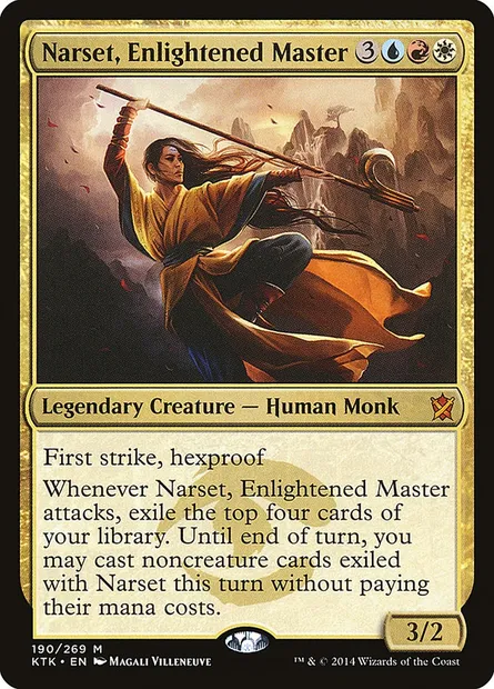 Narset, Enlightened Master, Magic card KTK 190 — Khans of Tarkir set