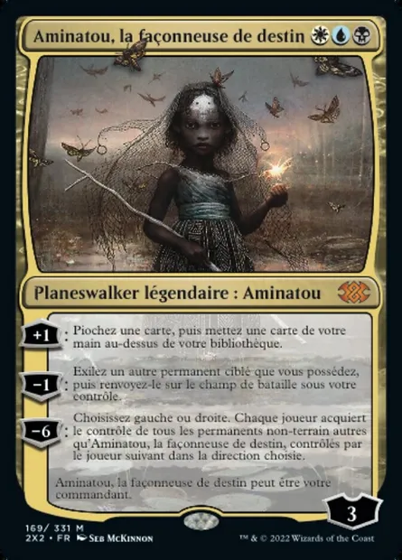 Aminatou, la façonneuse de destin, carte Magic 2X2 169 — extension Double Masters 2022