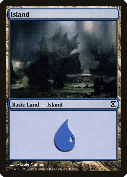 Island, Magic card TSP 288 — Time Spiral set