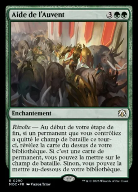 Aide de l'Auvent, carte Magic MOC 290 — extension March of the Machine Commander