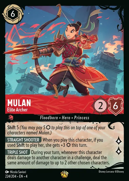Mulan - Elite Archer, Disney Lorcana card CH4-224 — Ursula's Return set
