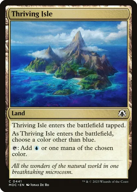 Thriving Isle, Magic card MOC 441 — March of the Machine Commander set