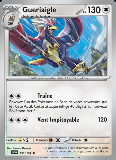Gueriaigle, carte Pokémon SSP 153 — extension Étincelles Déferlantes