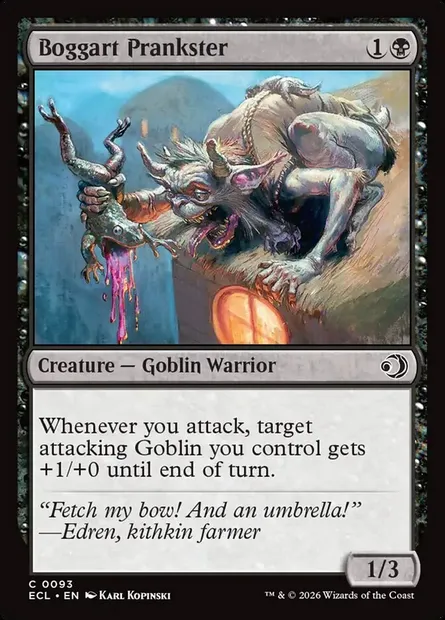 Boggart Prankster, Magic card ECL 93 — Lorwyn Eclipsed set