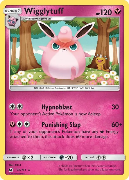Wigglytuff, Pokémon card CIN 72 — Crimson Invasion set