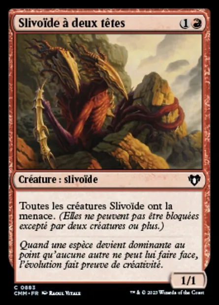 Slivoïde à deux têtes, carte Magic CMM 883 — extension Commander Masters