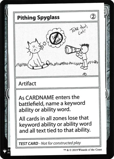 Pithing Spyglass, Magic card CMB1 108 — Mystery Booster Playtest Cards 2019 set
