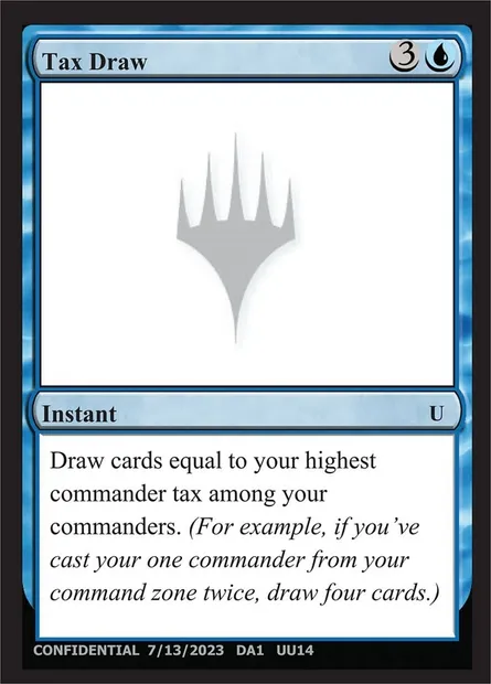 Tax Draw, carte Magic UNK UU14a — extension Unknown Event