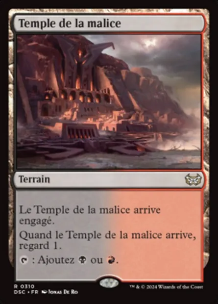 Temple de la malice, carte Magic DSC 310 — extension Duskmourn: House of Horror Commander