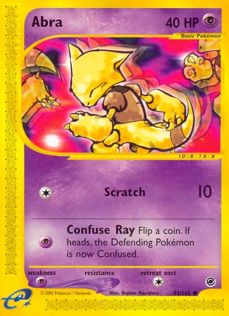 Abra, Pokémon card EX 93 — Expedition Base Set set