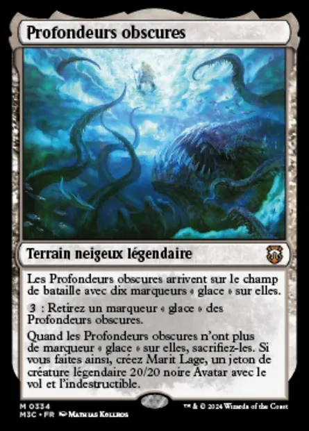 Profondeurs obscures, carte Magic M3C 334 — extension Modern Horizons 3 Commander