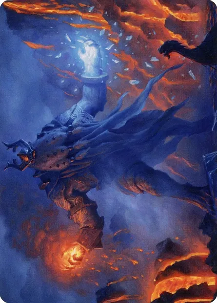 Aegar, the Freezing Flame // Aegar, the Freezing Flame, Magic card AKHM 55 — Kaldheim Art Series set