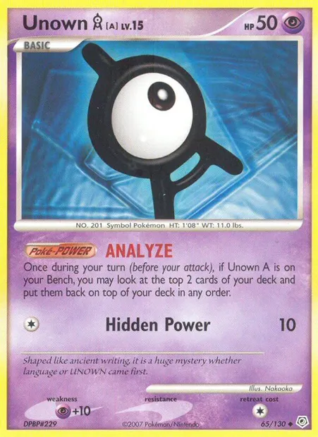 Zarbi A, carte Pokémon DP 65 — extension Diamant & Perle