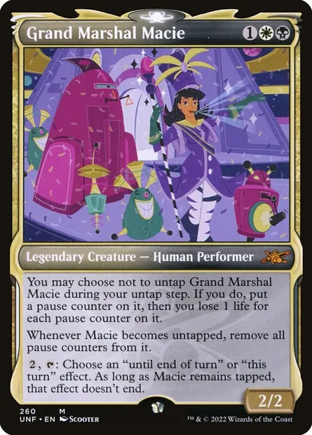 Grand Marshal Macie, Magic card UNF 260 — Unfinity set