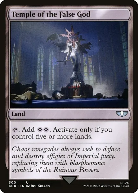 Temple de la fausse divinité, carte Magic 40K 300 — extension Warhammer 40,000 Commander