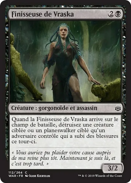 Finisseuse de Vraska, carte Magic WAR 112 — extension La guerre des Planeswalkers