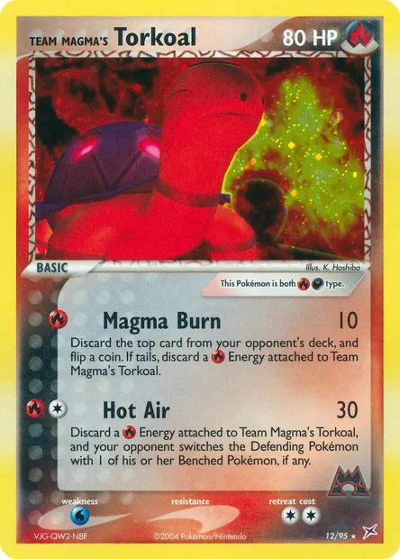 Team Magma's Torkoal, Pokémon card MA 12 — Team Magma vs Team Aqua set