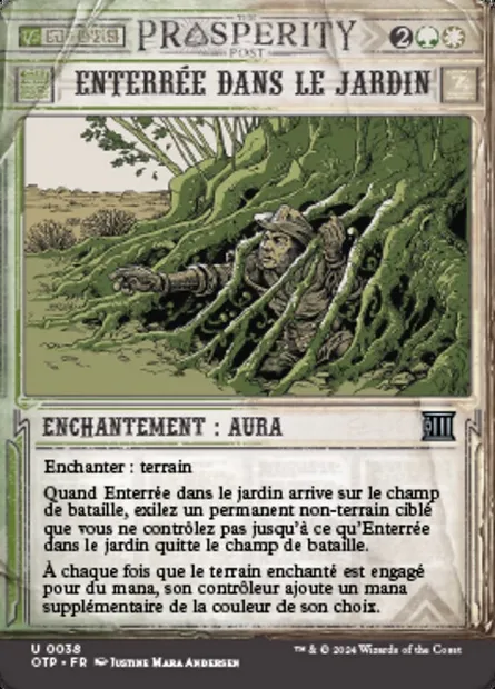 Enterrée dans le jardin, carte Magic OTP 38 — extension Breaking News