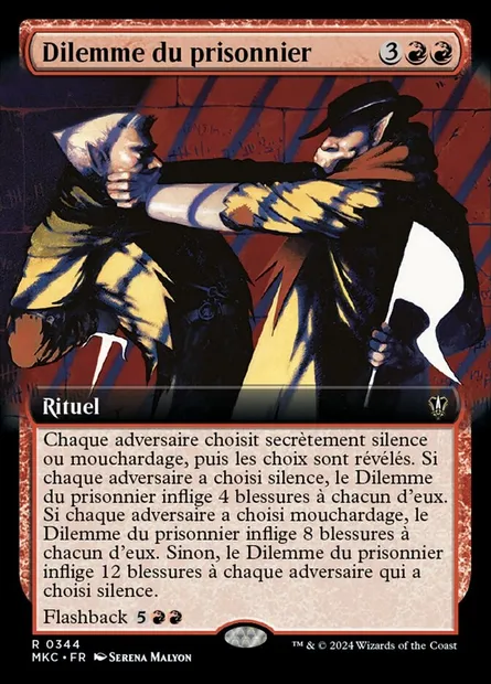 Dilemme du prisonnier, carte Magic MKC 344 — extension Murders at Karlov Manor Commander