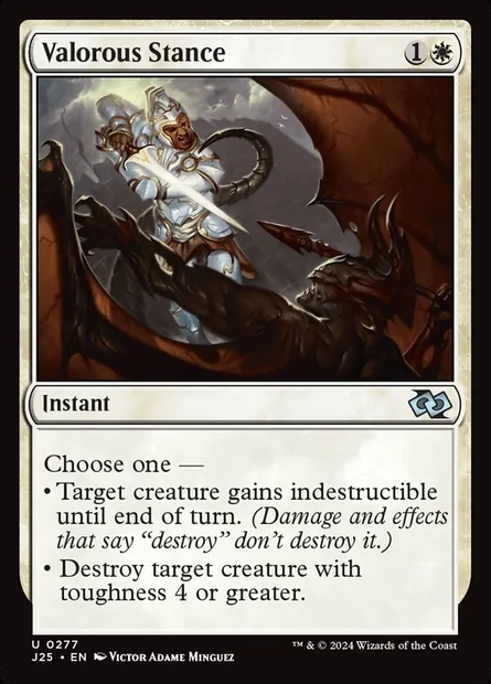 Valorous Stance, Magic card J25 277 — Foundations Jumpstart set