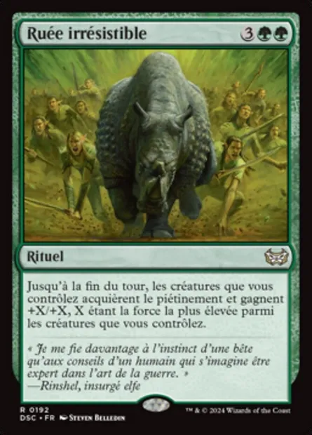 Ruée irrésistible, carte Magic DSC 192 — extension Duskmourn: House of Horror Commander