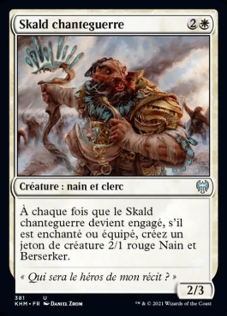 Skald chanteguerre, carte Magic KHM 381 — extension Kaldheim