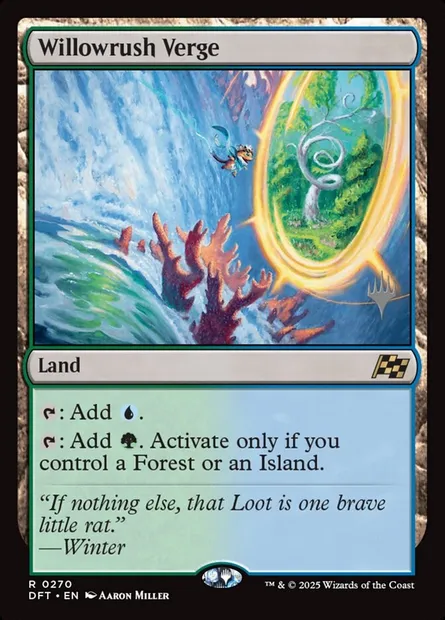 Willowrush Verge, Magic card PDFT 270p — Aetherdrift Promos set