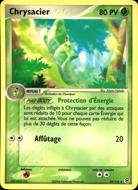 Chrysacier, carte Pokémon RG 39 — extension EX Rouge Feu & Vert Feuille