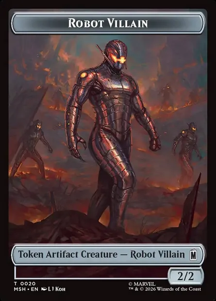 Robot Villain, Magic card TMSH 20 — Marvel Super Heroes Tokens set