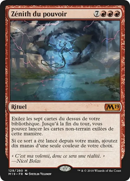 Zénith du pouvoir, carte Magic M19 129 — extension Core Set 2019