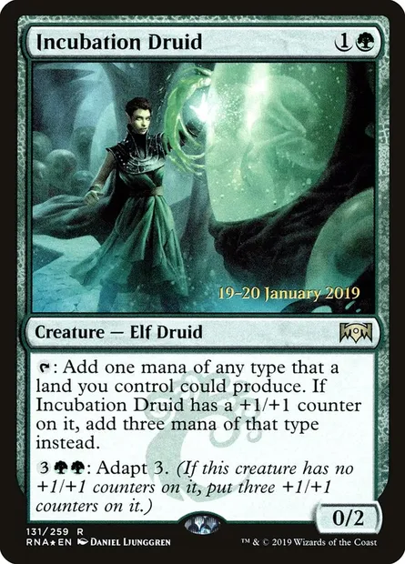 Incubation Druid, Magic card PRNA 131s — Ravnica Allegiance Promos set