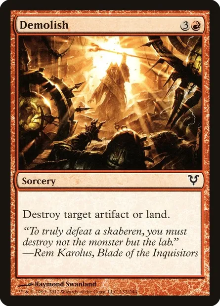 Demolish, Magic card AVR 132 — Avacyn Restored set