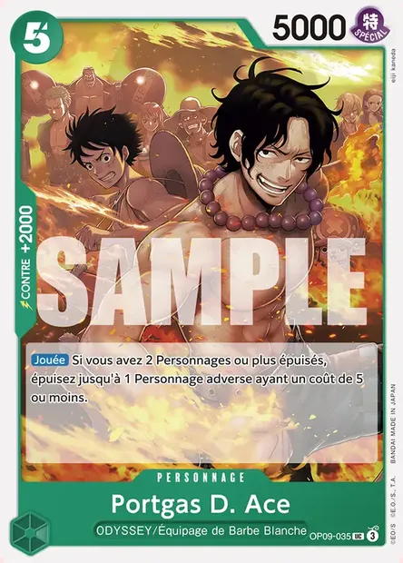 Portgas D. Ace, carte One Piece OP09-035 — extension LES NOUVEAUX EMPEREURS