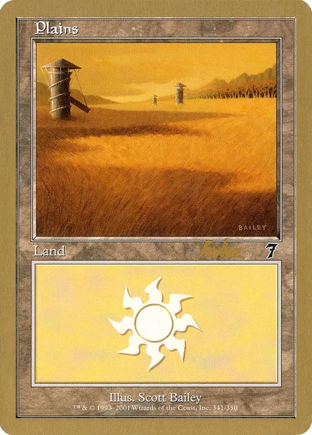 Plaine, carte Magic WC02 bk341 — extension World Championship Decks 2002