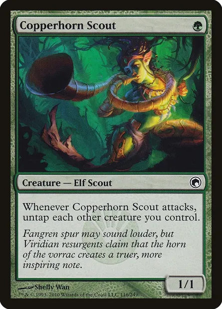 Copperhorn Scout, Magic card SOM 116 — Scars of Mirrodin set