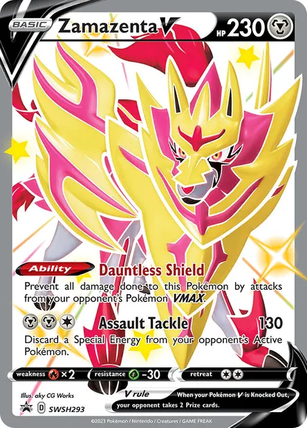 Zamazenta V, Pokémon card SWSH 293 — SWSH Black Star Promos set