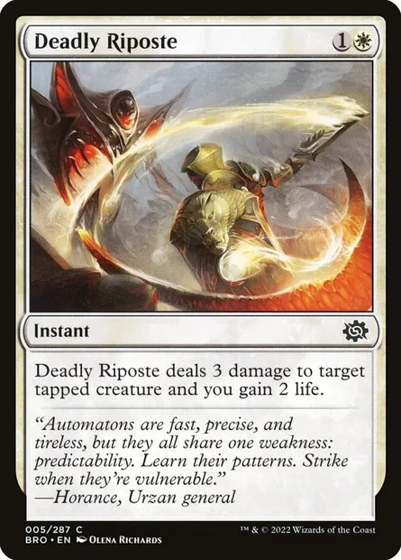 Deadly Riposte, Magic card BRO 5 — The Brothers' War set